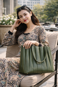 Olivie Bubble Bag – Structured Soft Leather Handbag